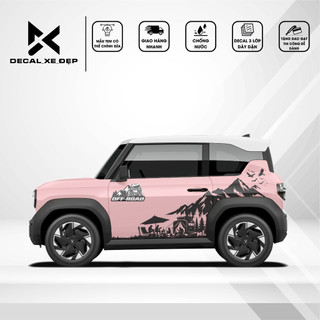 Tem dán xe VF3 - Decal Sticker Vf3 - Decal Dán Xe - Vf3 Camping