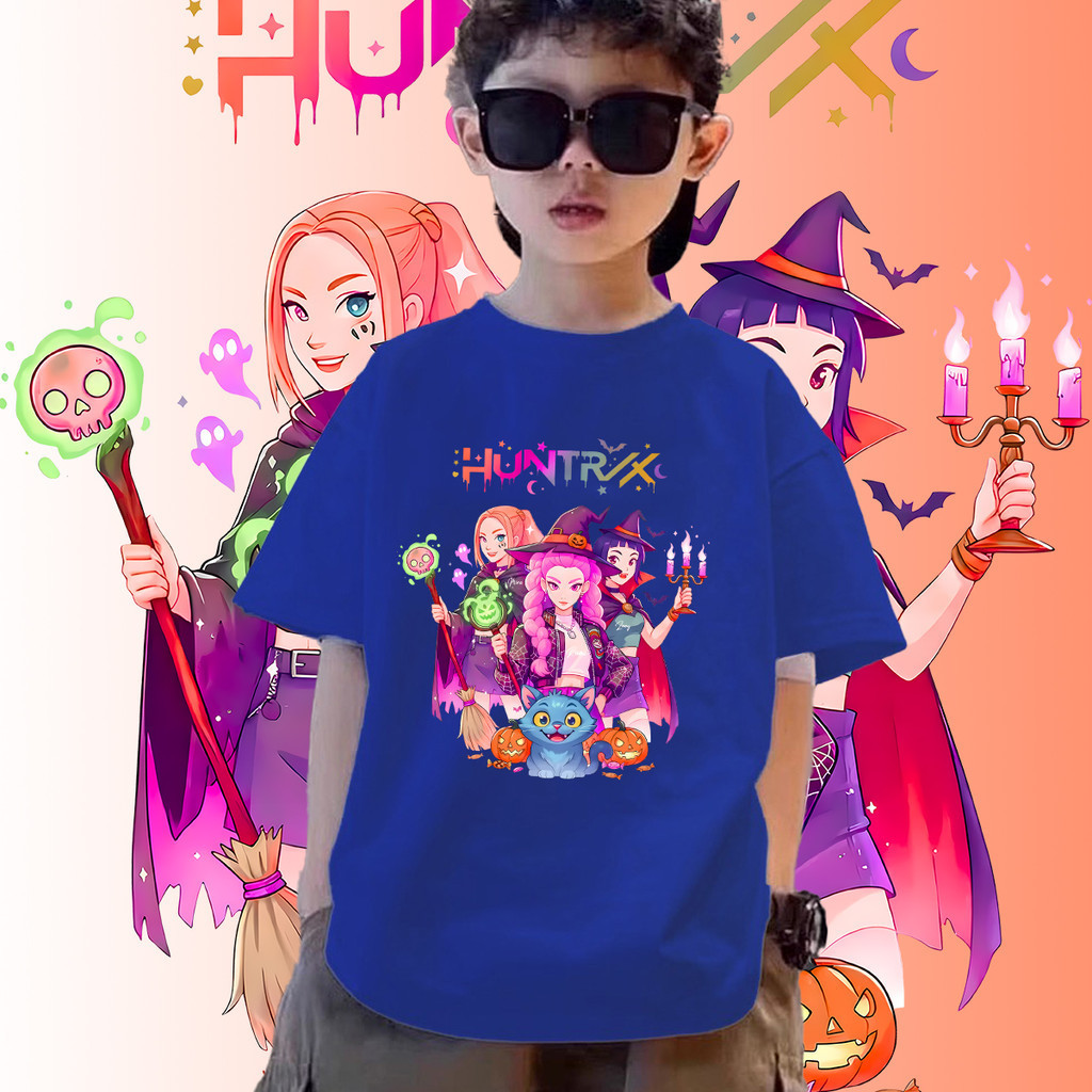 Áo thun thợ săn quỷ Kpop dành cho trẻ em Huntrix Mira Rumi Joey giản dị và đa năng