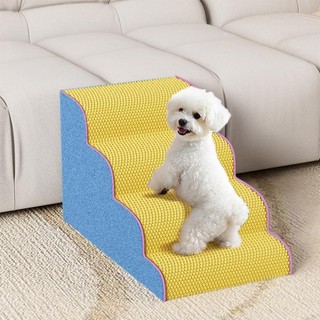 Bước cho chó chống trượt, Cầu thang cho chó cân bằng nhiều lớp 3 / 4 / 5 bước, Cầu thang cho thú cưng cong cho người già hoặc chó chân ngắn