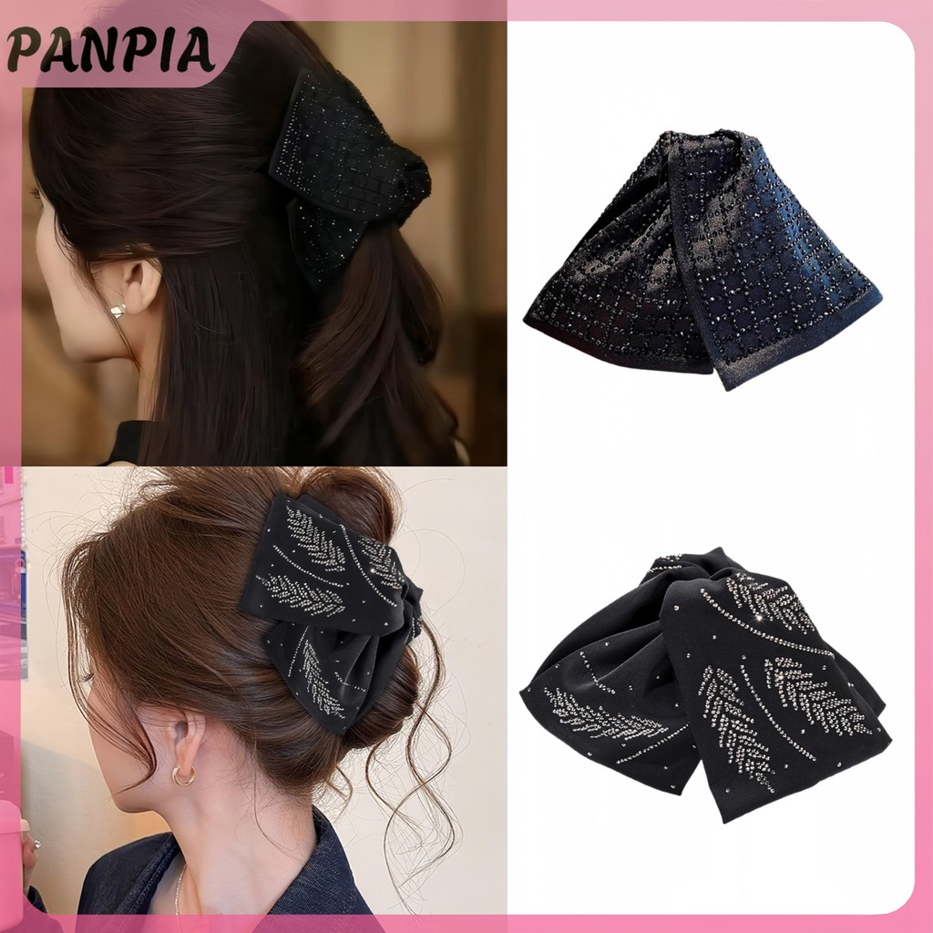 PNPIA- Thời Trang Kim Cương Giả Tính Khí Sáng Bóng Móng Vuốt Tóc Vải Tam Giác Kẹp Tóc