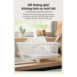 Kệ Ráo Nước Gấp Gọn Buna Thông Minh Bằng Nhựa PP, Thiết Kế Nhỏ Gọn.