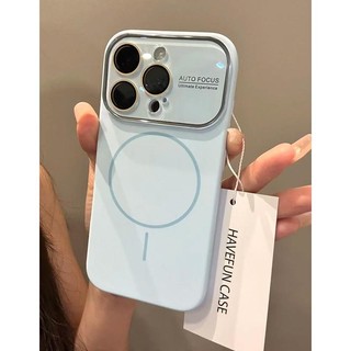 Ốp điện thoại cửa sổ lớn từ tính bằng silicon lỏng sang trọng cho iPhone17 16 15 14 13 12 11 Pro Max Bảo vệ Camera chống sốc Ốp lưng cứng chống rơi