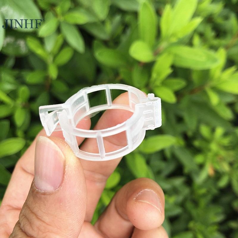 JINHF 100 Kẹp Nhựa Trong Suốt Cố Định Cây Leo, Hỗ Trợ Cà Chua, Nho, Trellis, Vườn
