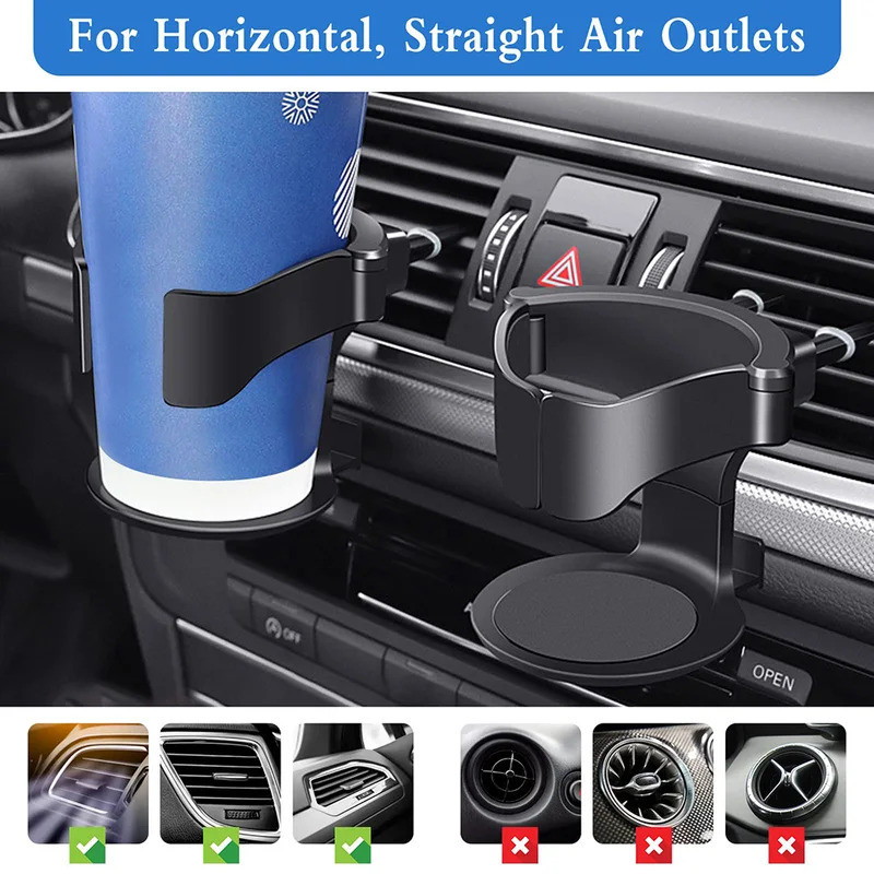 2PC Máy Điều Hòa Ô Tô Air Outlet Giá Đỡ Cốc Nước Treo Giá Đỡ Cốc Nước