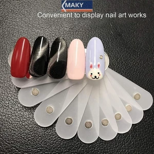 Onetimingcool 10 Cái Móng Tay Nghệ Thuật Đầu Dính Móng Tay Màn Hình Acrylic Dải Thực Hành Bảng Làm Móng Tay VN