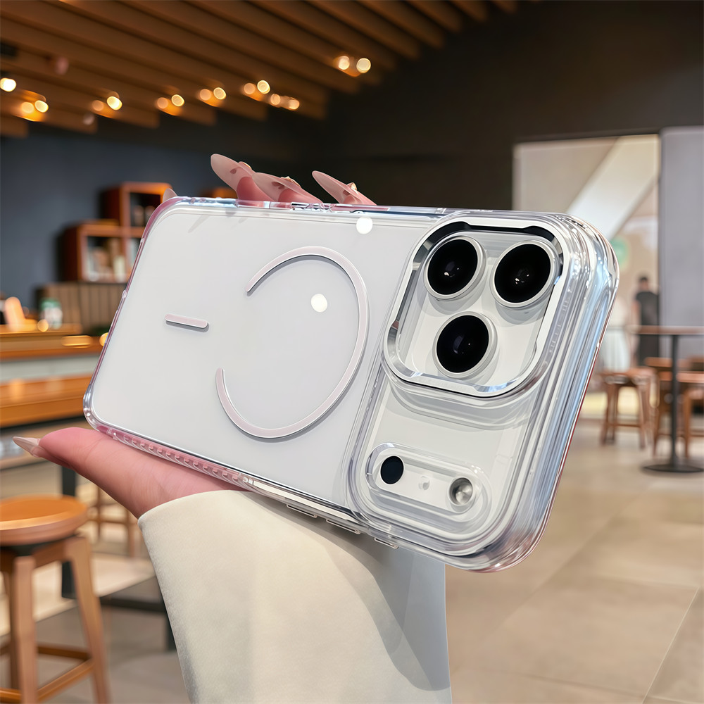 Ốp Điện Thoại Từ Tính Trong Suốt Chống Trơn Trượt Chất Lượng Cao Cho IPhone 17 Pro Max Air 16 15 Pro Max 16 Plus Chống Rơi Bảo Vệ Ống Kính Vỏ Cứng Vỏ Bảo Vệ Điện Thoại