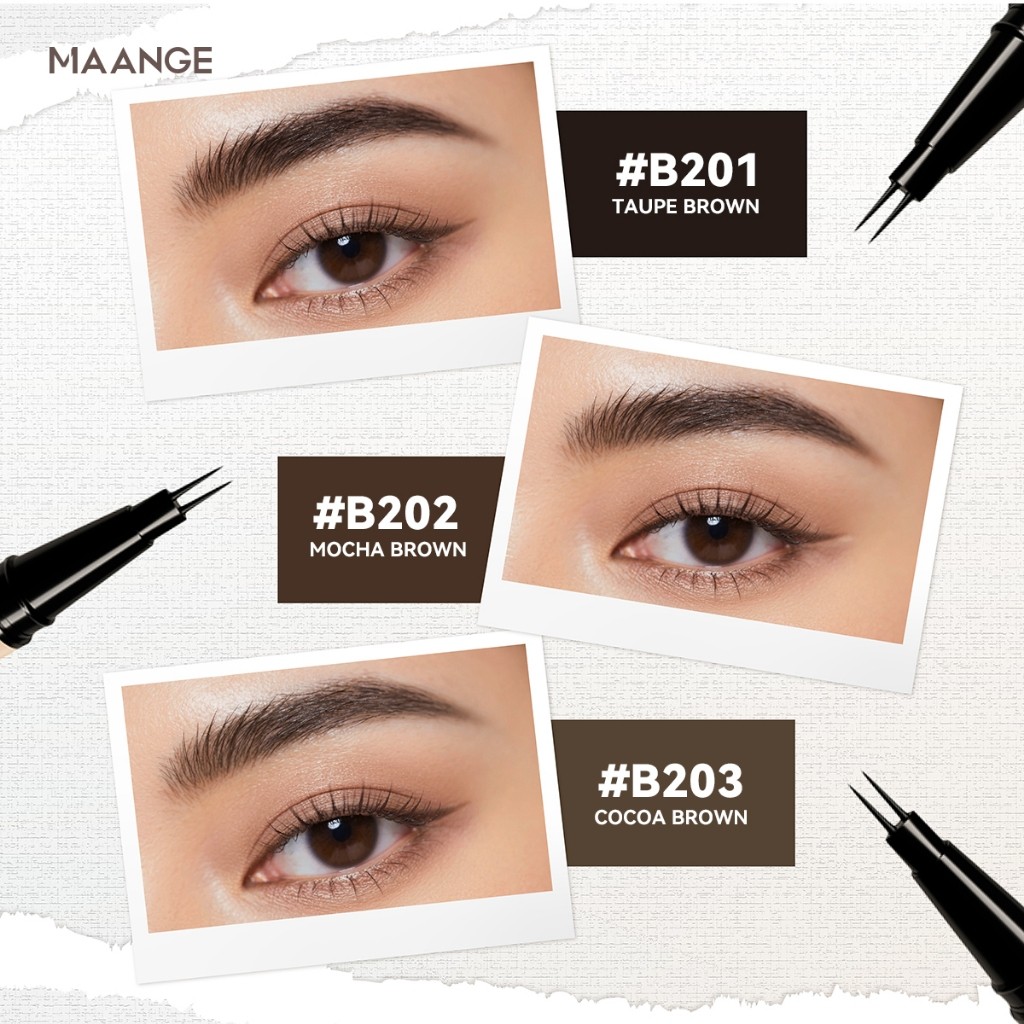 Bút Chì Kẻ Mày Phẩy Sợi 3D MAANGE Giúp Lông Mày Đậm Và Đẹp