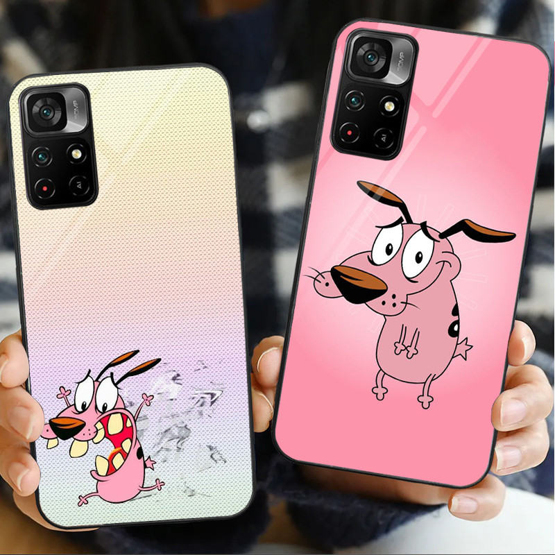 Ốp điện thoại thủy tinh hoạt hình dũng cảm cho POCO F3 F4 F5 M3 M4 M5 M6 4G X3 X4 GT NFC X5 X6 PRO 5G