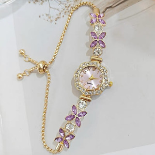 Đồng Hồ Nữ Cao Cấp Sang Trọng Với Kim Cương Và Kẻ Sọc