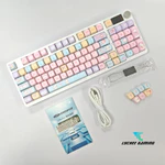 Lychee Gaming C98PRO Bàn Phím Cơ Không Dây Tùy Chỉnh 2.4g Bluetooth Có Dây Ba Chế Độ Màn Hình Hiển Thị Núm 98 Phím RGB Chiếu Sáng Bé Gái Trò Chơi Văn Phòng — ảnh 8
