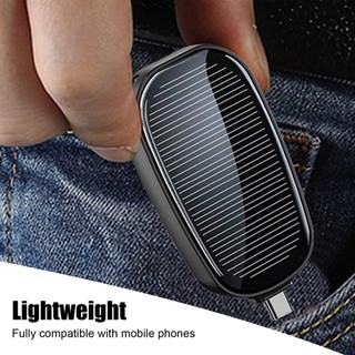 Portable Solar Keychain Charger Bank Compact Power Bank Mini Powerbank For Mobile Phone TYPE-C Backup Emergent enmdavn