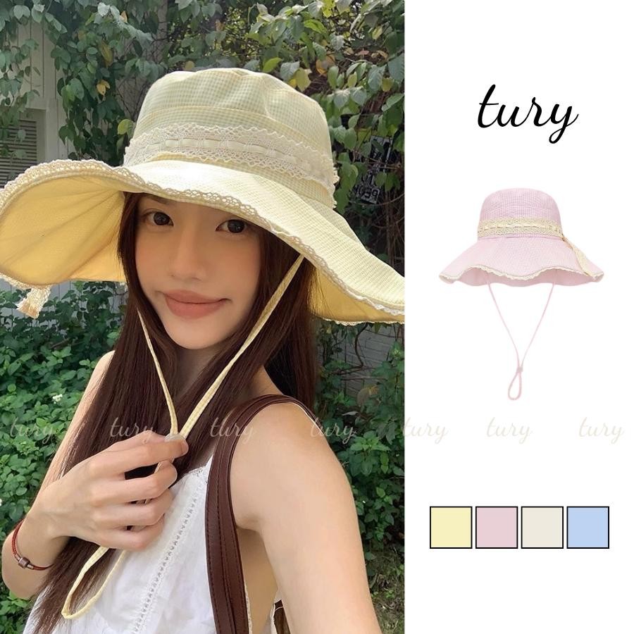 Mũ Tai Bèo Nữ - Tury - Mũ Bucket Rộng Vành Phối Viền Ren - NV087