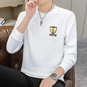Áo hoodie Jacquard mới phù hợp xu hướng xuân thu, cổ tròn dài tay, phù hợp cả nam và nữ