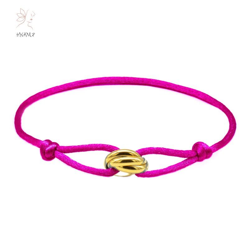 Vòng tay retro dễ thương với dây dệt may mắn dành cho nữ - Phụ kiện thời trang sang trọng