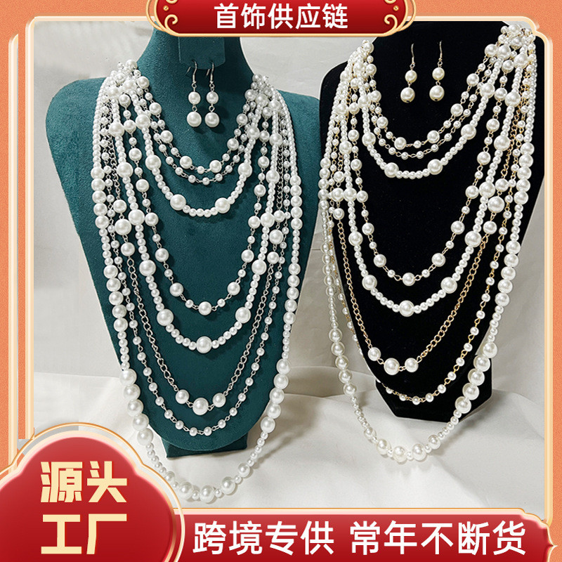 Trang sức ngọc trai dài, bông tai và dây chuyền - Phù hợp mọi dịp sang trọng
