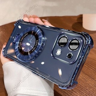 Ốp Mềm Oppo A6 Pro 2025 Cho Oppo A6 Pro A 6 A6Pro A6X OppoA6X A6t 4G 5G Ốp Lưng Chống Sốc Thạch Trong Suốt Có Giá Đỡ Từ Tính Dày Túi Khí Ốp Lưng Điện Thoại