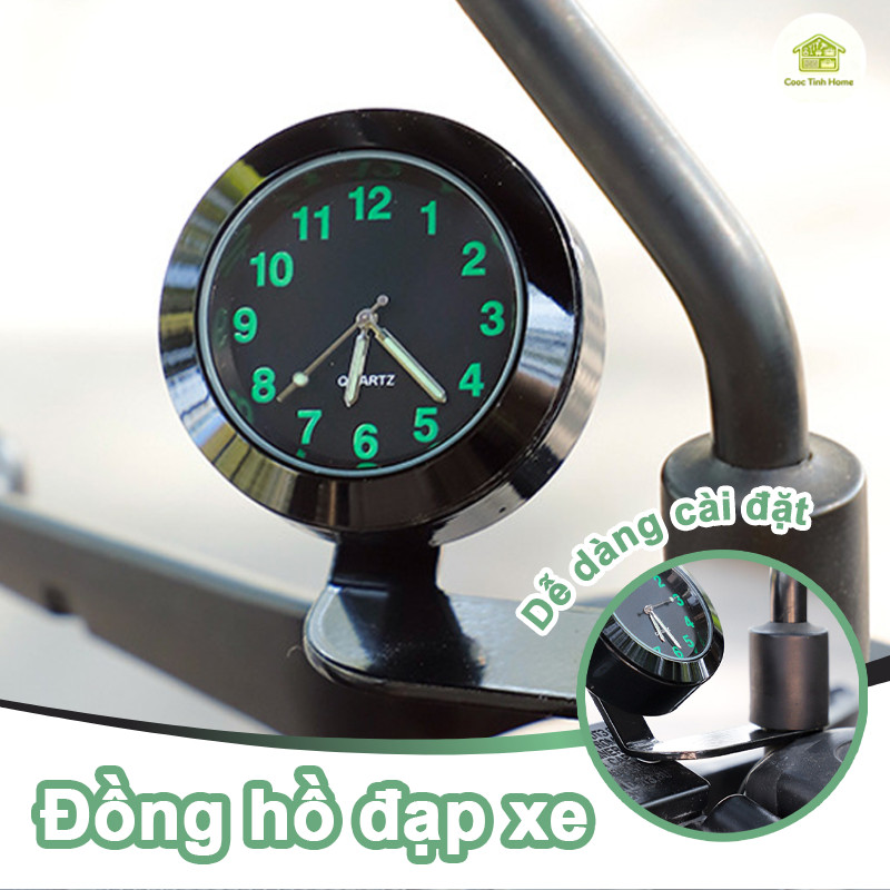 Đồng Hồ Xe Máy Quartz Mini Nhôm Gắn Tay Lái – Chống Nước, Siêu Bền, Kim Loại Cao Cấp, Dễ Lắp Đặt