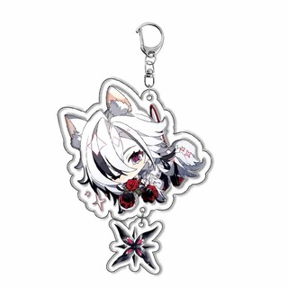 Genshin Impact Project Anime keychain For Fontaine And Natlan Characters Sigewinne Charlotte Navia Neuvillette Clorinde