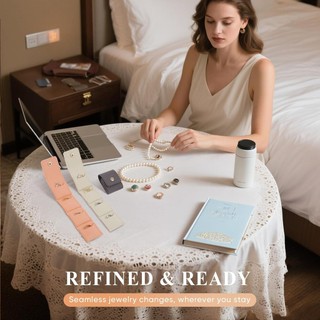 Túi Đựng Trang Sức Du Lịch Mini 1 3 Chiếc Di Động Có Thể Gập Lại Trang Sức Tổ Chức Túi Nhung Lót Nhỏ Dành Cho Nữ Nhẫn Bông Tai Dây Chuyền Quà Tặng Du Lịch 3 cái kim loại nhỏ gọn cho phụ nữ