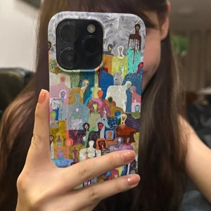 Phim YIJS Vỏ Điện Thoại Thích Hợp Cho IPhone 11 15 14 13 ProMax 12 PRO 17 AIR 16 E 7 8 PLUS XR XSMAX Phim Nghệ Thuật Graffiti Vỏ Cứng Sáng Bóng Nữ