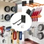 FANIELLAPOWELL Garage Organizer, Giá đựng dụng cụ làm vườn treo tường đa năng, Giá đựng dụng cụ tiết kiệm không gian hạng nặng Lưu trữ kho