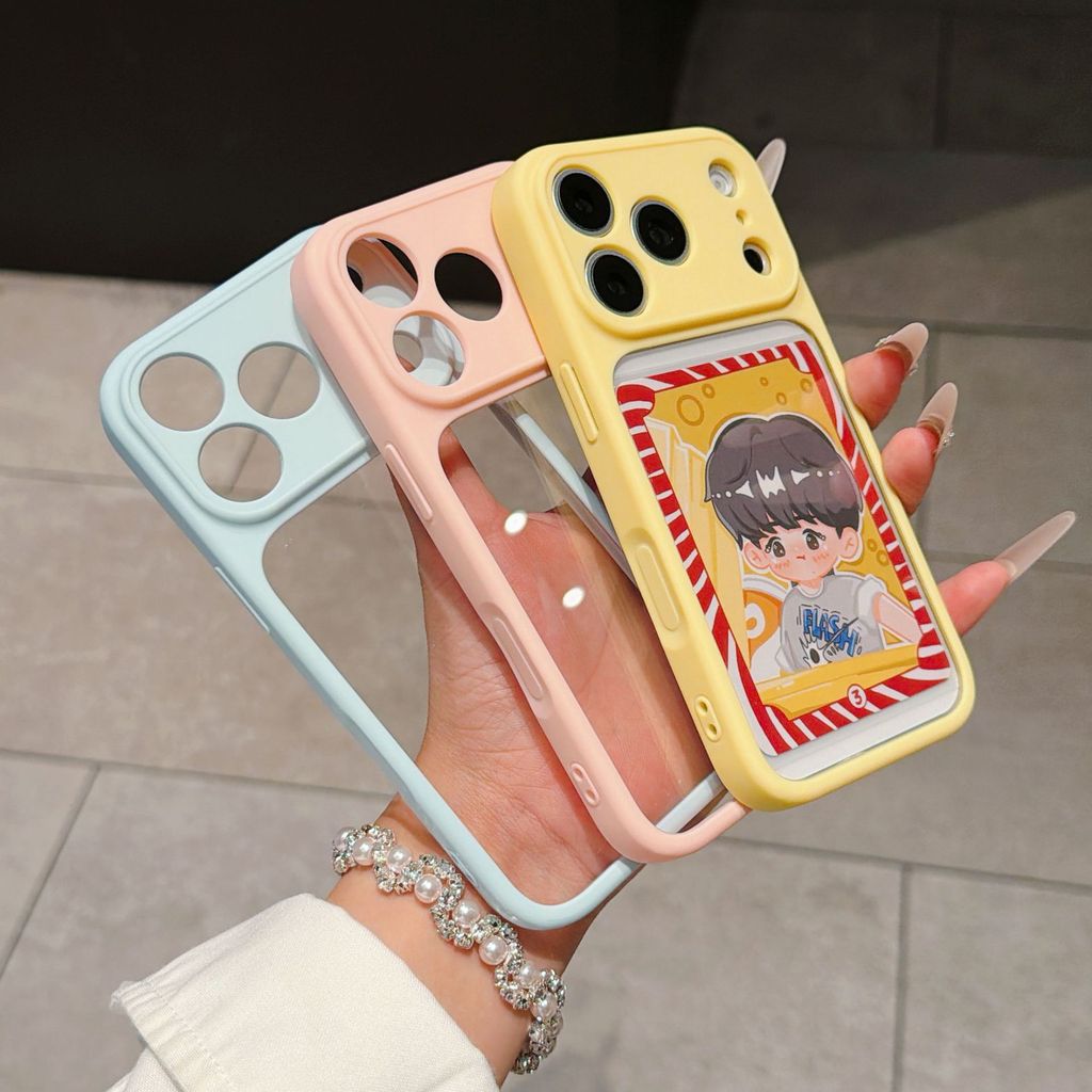 Thích hợp cho Apple 17pro Vỏ điện thoại màu kẹo iphone15 / 16 giây Vỏ bảo vệ Acrylic cửa sổ lớn hơn