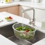 Giỏ thoát nước nhà bếp bằng thép không gỉ Bộ lọc tam giác để giặt rau củ và nước thoát nước