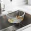 Giỏ thoát nước nhà bếp bằng thép không gỉ Bộ lọc tam giác để giặt rau củ và nước thoát nước