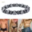 PNPIA- Từ Hematite Bla Hạt Co Giãn Chăm Sóc Sức Khỏe Vòng Tay Nam Lắc Tay Trang Sức