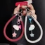 Điện Thoại Di Động Dây Nữ Cổ Tay Ngắn Dễ Thương Kuromi Mặt Dây Chuyền Chìa Khóa Trang Sức Mạnh Ngoài Trời Leo Núi Du Lịch