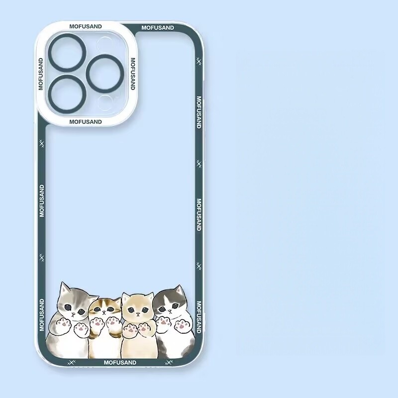 Ốp điện thoại hình bánh chanh Mofusand Shark Cat ngộ nghĩnh cho Honor X8D X7D X9D X6C X8C X9A X9B X7B X8B Magic 7 Lite Honor 90Lite Ốp lưng silicon mềm trong suốt