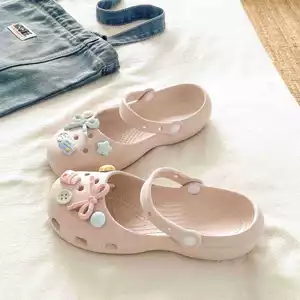 Phong Cách Ba Lê Mary Jane Dép Hợp Thời Trang EVA Lỗ Giày Mùa Hè Mua Sắm Dài Không Mệt Baotou Dép Dép