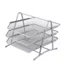 Giá đỡ tập tin ba lớp bằng kim loại thép gai Khay dữ liệu 9205 Khay đựng tập tin chống rỉ sáng tạo WYVJ