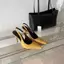 TT Mùa Hè Phong Cách Mới Mũi Nhọn Sandal Nữ Cao Gót Dây Đeo Sau Giày Đơn Nửa Dép Da Thật Sang Trọng