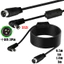 Cáp nguồn 3 chân DIN sang DC 5.5x2.1, có phích cắm góc phải 90 độ, cho DVR, NVR, POS, CCTV, Công suất công nghiệp, 0,5 / 1 / 1,8 / 3 mét, Lõi Ferrite Chống nhiễu