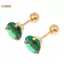 < Honeyba > 1 Đôi Bông Tai Tragus Xanh Tròn Nhỏ Lùm Xuyên Sụn Stud Xoắn Trang Sức Cz Barbell Khuyên Tai Đẹp
