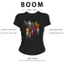 BOOM Áo Baby Tee Nữ Cotton Ôm Body-Áo Thun Ngắn Tay Y2K In Hình PhongCách Mùa Hè, Cổ Tròn Hàng Đầucách hàn quốc phong303