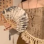 Quạt Nhỏ Di Động Di Động Cổ Vỏ Quạt Gấp Quạt Làm Mát Đạo Cụ Hanfu Cổ Điển Trung Quốc Quạt Gấp