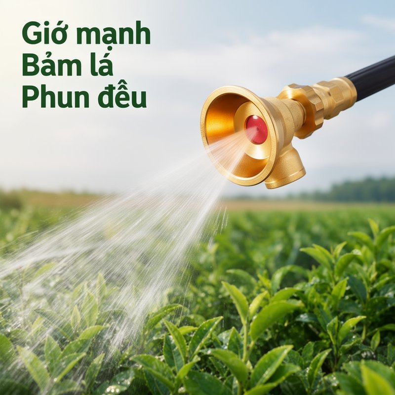 Đầu Phun Nước đồng Ren Trong 14mm Vòi Tưới Cây Tăng áp Xoay Chỉnh Tia Nước Rửa Xe Sân Vườn
