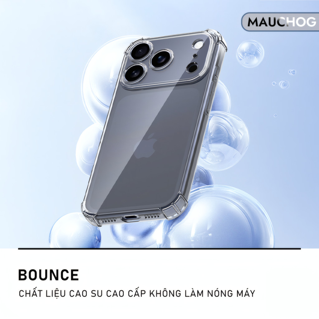 Ốp Lưng Dẻo Trong Suốt Chống Sốc Bảo Vệ Camera Cho Điện Thoại iPhone 11 12 13 14 15 16 17 Pro Max