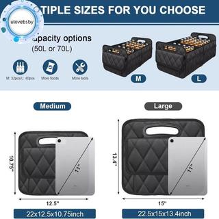 Ulovebsby Car Trunk Storage Organizer cho SUV 6 Nhà thơ rộng rãi Thích hợp để mua sắm Dã ngoại gia đình và sử dụng hàng ngày VN