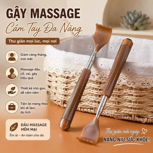 Gậy gãi lưng massage thu gọn – cào gãi, thư giãn, tiện lợi dài 43cm