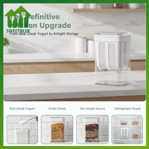 SWEET Bộ lọc sữa chua Hy Lạp 1300ml / 2000ml Bộ lọc sữa chua đa năng có túi lưới mịn & nắp cho Thi Sữa chua Hy Lạp Súp sữa đậu nành trái cây n