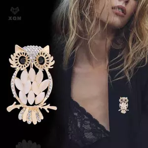 Retro Thời Trang Mèo Mắt Đá Cú Trâm Cài Cho Nữ Quần Áo Phụ Kiện Áo Quà Tặng [Mina]