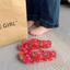 Big Safflower Flip-Flops Nữ Mặc Ngoài Mùa Hè Đế Mềm Chống Trơn Trượt Da Báo Flip-Flops Giày Đi Biển IXNR