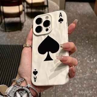 Ốp Bảo Vệ Điện Thoại Di Động Spade A Thẻ Chơi Thích Hợp Cho iPhone 16promax ip 17 17pro 11promax 11 12 13 14 promax 15promax 15pro 14plus Vỏ Linh Hoạt Chống Sốc