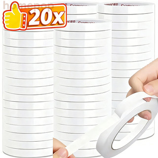 5 / 10 / 20Rolls Băng keo hai mặt siêu mỏng - DIY White Strong Sticky Tape Đồ dùng văn phòng trường học