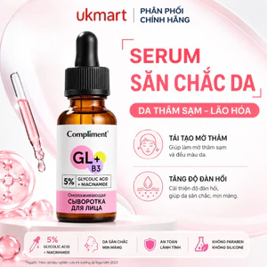 Serum Compliment Glycolic 5% Niacinamide Tái Tạo Da Săn Chắc, Tăng Đàn Hồi & Mờ Thâm Sạm 27ml