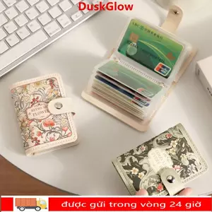 Ví nữ DUSKGLOW, Túi đựng tiền chống thấm nước bằng da PU, Túi đựng thẻ 20 túi đựng thẻ nhẹ dành cho nữ