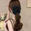 Nơ Nữ Kích Thước Lớn Đầu Lưng Chấm Tính Khí Phong Cách Thanh Lịch Đầu Kẹp Tóc Kẹp Tóc Phong Cách Hàn Quốc Sóng Cá Mập Bóng